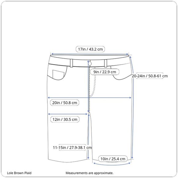 Lole Brown Yellow White Plaid Shorts Water Repellent Quick Dry Stretch 10 - Picture 15 of 16